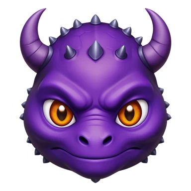 A devil in a purple turtle carapace  sticker