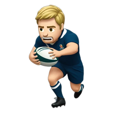 Rugbyman playing rugby sticker