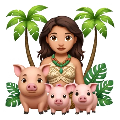 Moana and pua  sticker