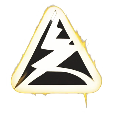 Black lightning sign sticker