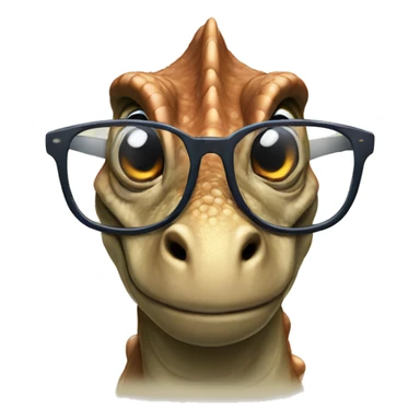 dino wearing glasses  sticker