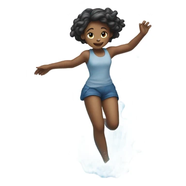 Girl with water legs sticker