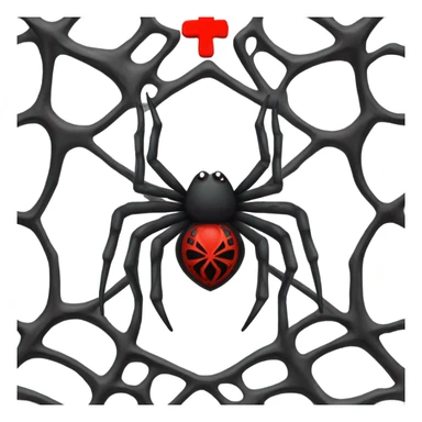 gothic spider with red cross sticker