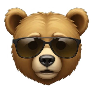 Bear with sunglasses sticker