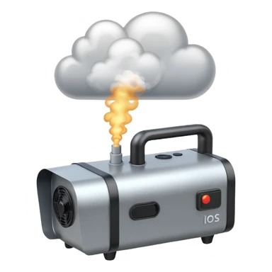 Fog creating  machine  with smoke coming out  sticker