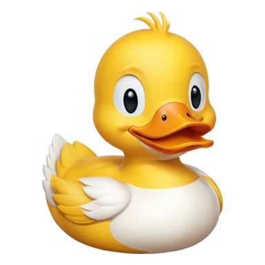 Smiley face with duck sticker
