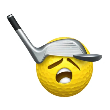 broken golf club sticker