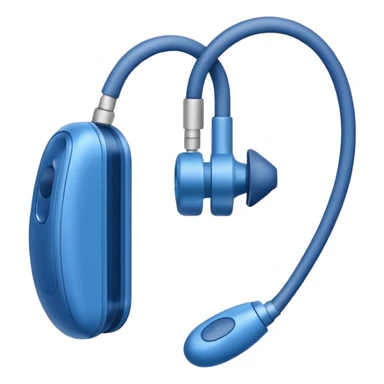 blue hearing aid sticker