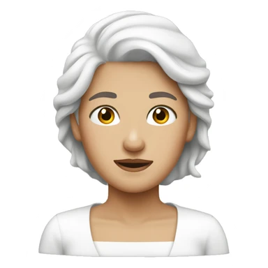 The woman wearing a white hairban cried. sticker