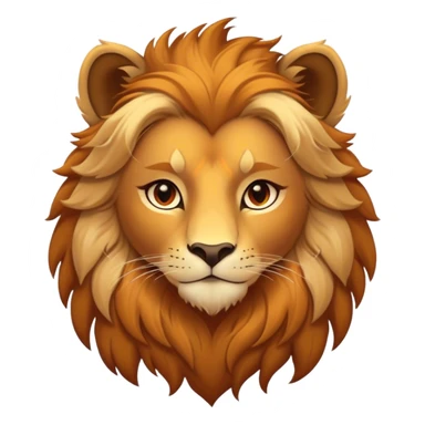 Cinematic Noble Lio Cub Portrait Emoji, Poised and regal, with a powerful, muscular build and a majestic, tawny mane, deep-set soulful amber eyes, Simplified yet sharp and sophisticated features, highly detailed, glowing with a warm, dignified glow, high shine, intelligent and fierce, stylized with an air of wild majesty, focused and attentive, soft glowing outline, capturing the essence of a watchful and confident king, so majestic it feels as though it could roar out of the screen with effortless authority! sticker