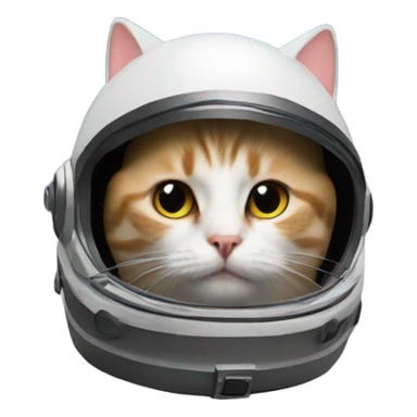 Cat in cosmos with helmet  sticker