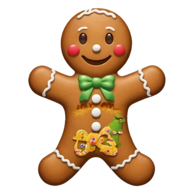 Gingerbread man sticker