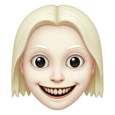 A really creepy face smiling  sticker