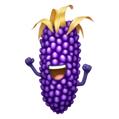 purple corn cheering sticker