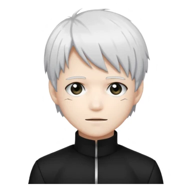 ken kaneki black and white hair sticker