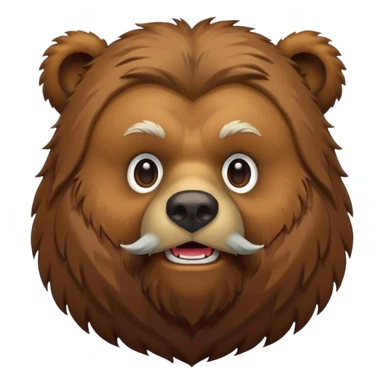 A grizley bear with an epic beard sticker