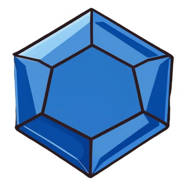 sapphire gemstone with facets sticker