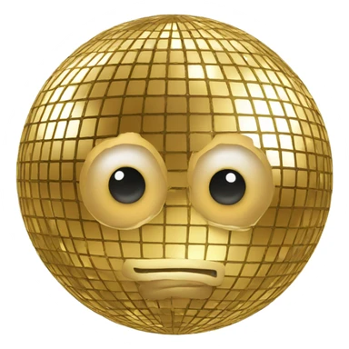 Golden disco ball sticker