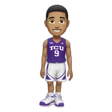 Tcu Asian Basketball player no.9 sticker
