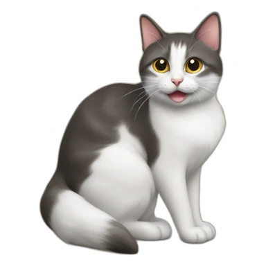 Un chat et un crote sticker