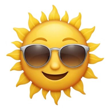 A cool sun wearing sunglasses sticker