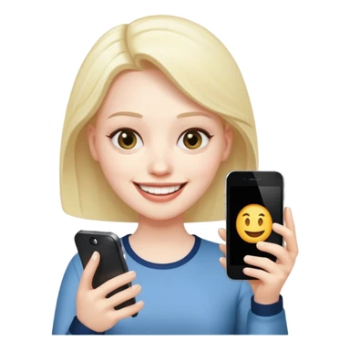 fan idolizing a celebrity figure through a phone sticker