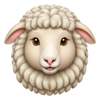 female sheep with long hair sticker