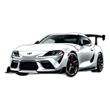 Toyota supra white toyota gazoo racing sticker