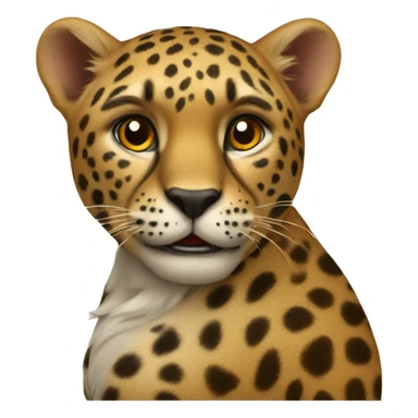 Leapoard heart sticker