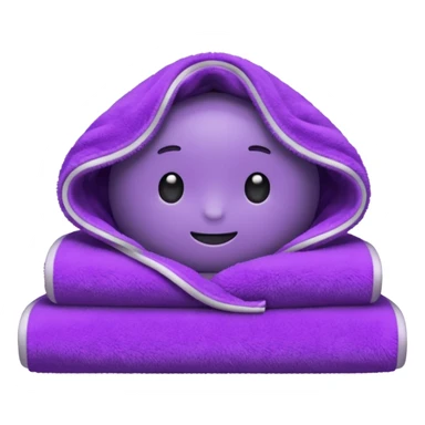 one purple towel sticker