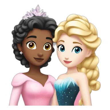 Elsa and princess peach beach sticker