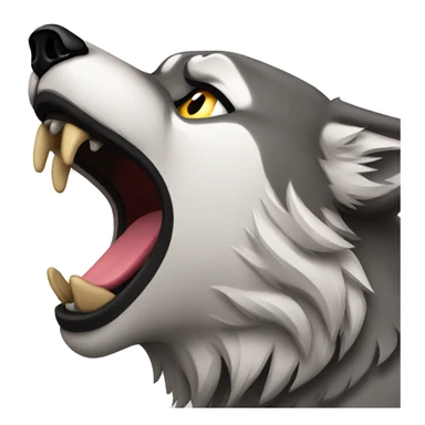 Howling wolf sticker