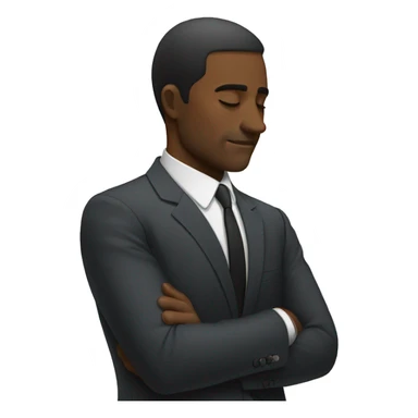 man in suit napping sticker