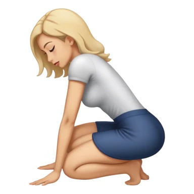 a woman bending over  sticker