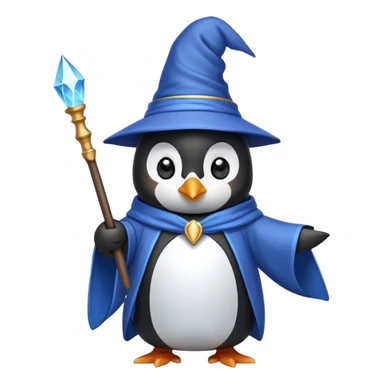 Wizard penguin sticker