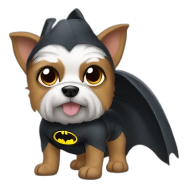 Dog Yorkshire with Batman Costume sticker