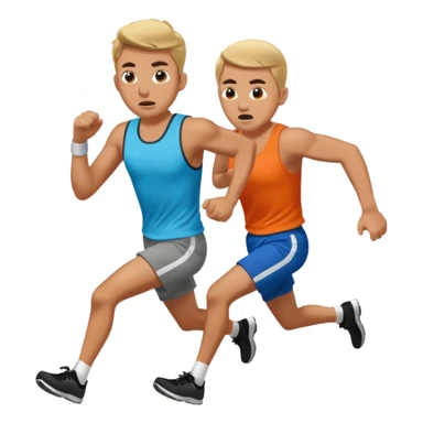 A person running because is robber sticker