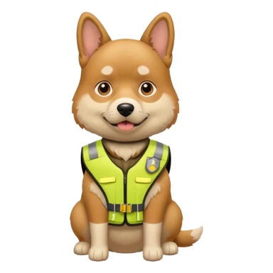 Dog wearing bullet proof sticker