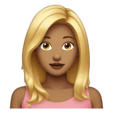 Beautiful girl with highlighted hair sticker