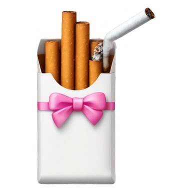 Cigarette with pink bow sticker