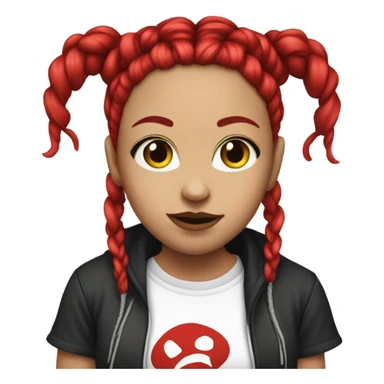 girl with red braids and a ICP shirt sticker