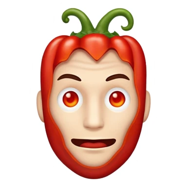 Beautiful ghost pepper man sticker