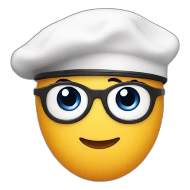 egg with a beret and a france makeup sticker