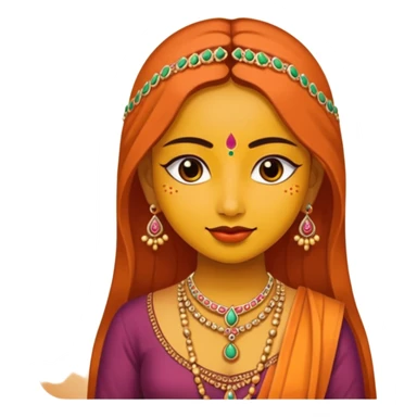 A sanskari girl with bindi and necklace sticker