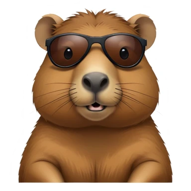 capybara with dark stylish sunglasses sticker