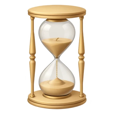 simple minimalist sand-clock only the glass and the sand sticker