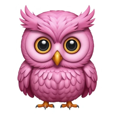 pink owl sticker