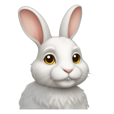 A rabbit philosopher sticker
