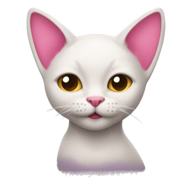 Gato con moño rosado  sticker