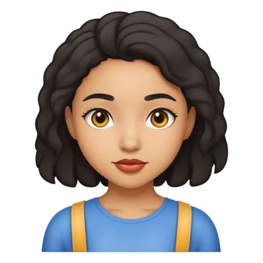 Mixed race girl sticker